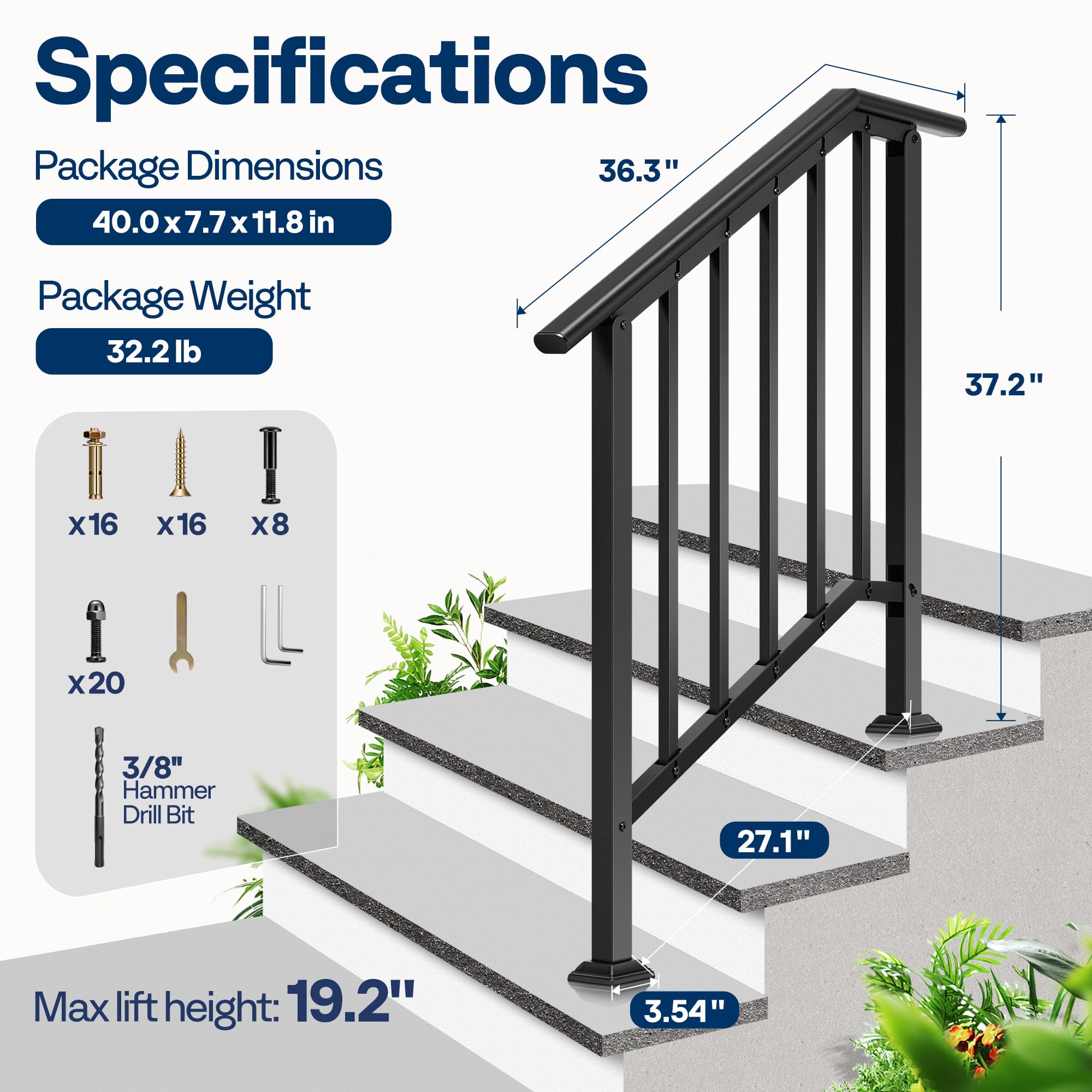 VIVOHOME safety balusters for kids and pets improve stair safety