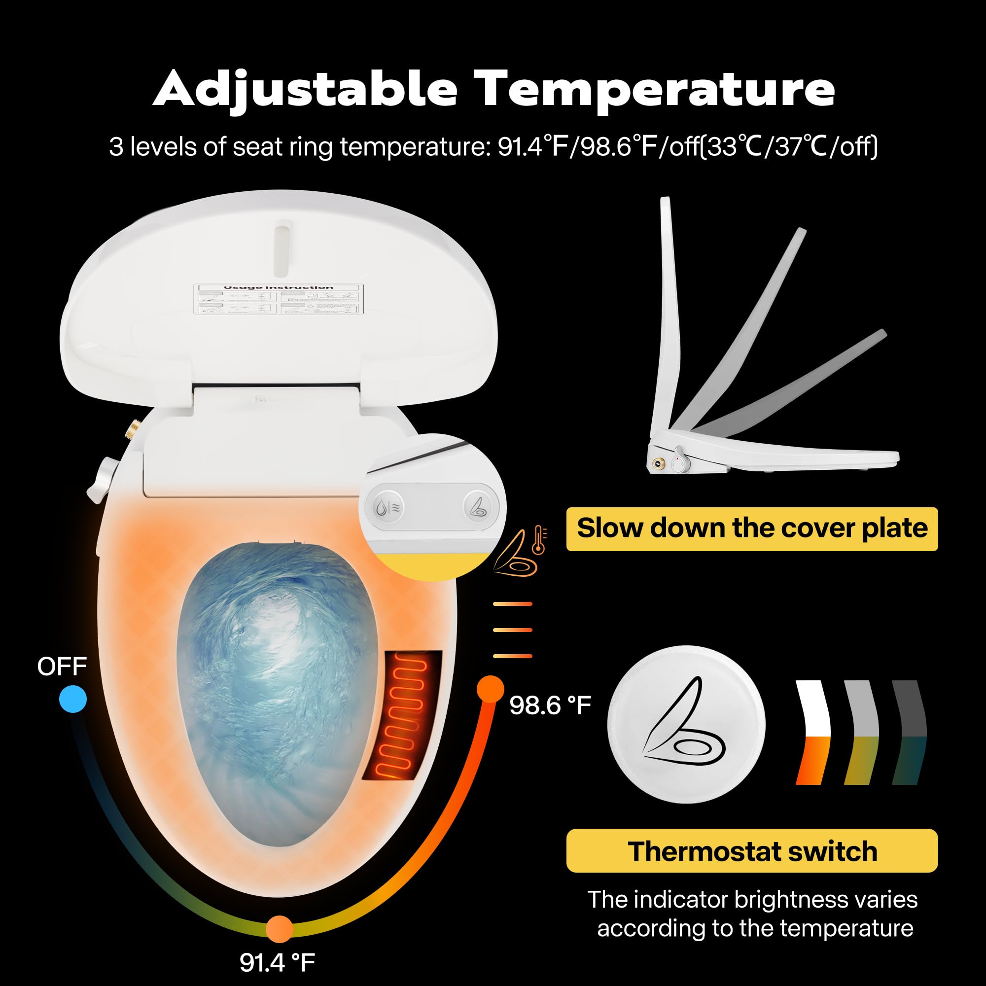 VIVOHOME self-cleaning nozzle ensuring clean spray before use