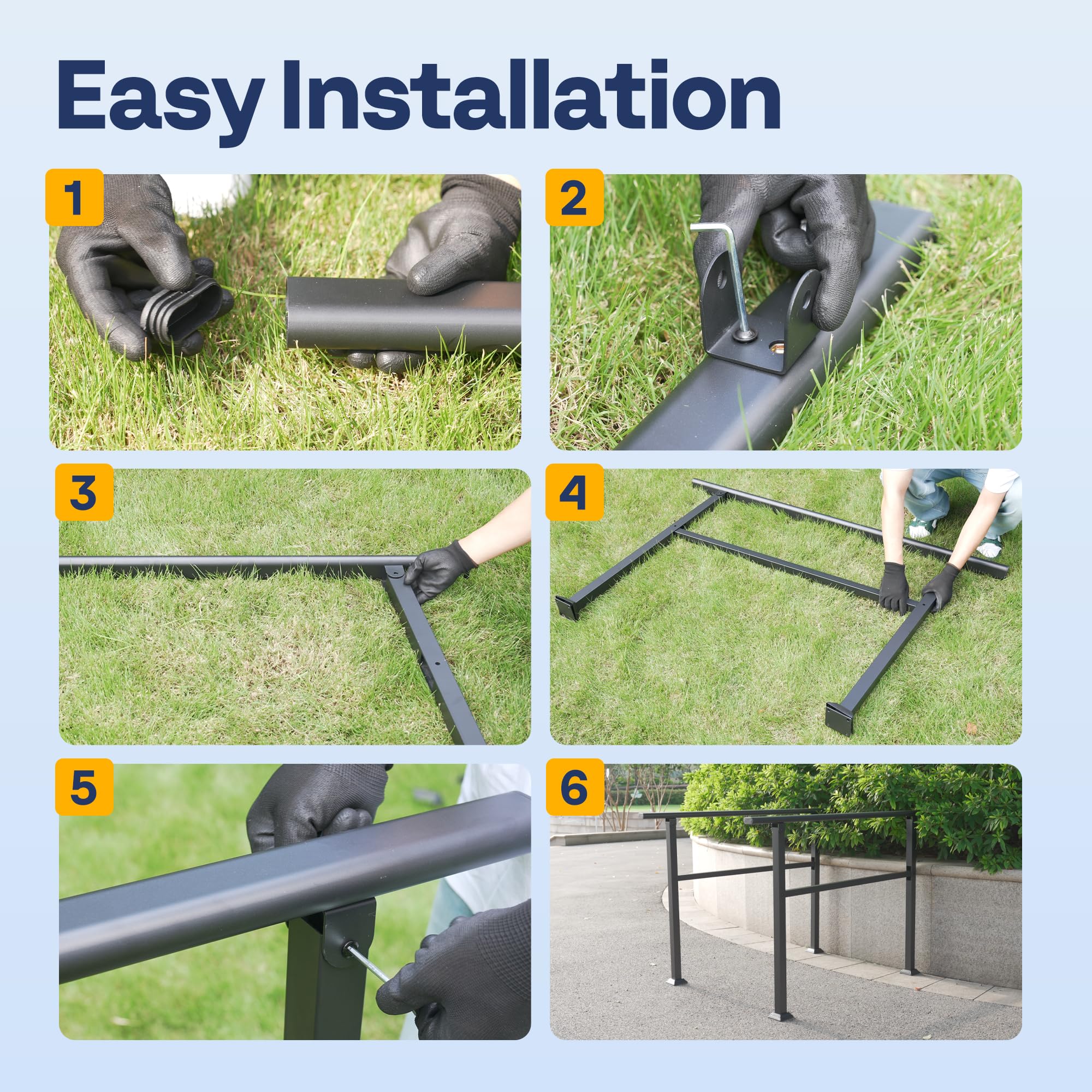 VIVOHOME sturdy 600 lb capacity rail system