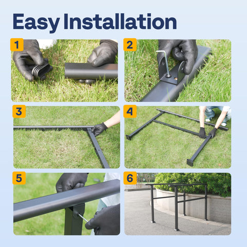 VIVOHOME sturdy 600 lb capacity rail system