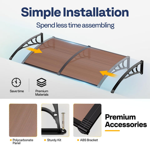 Two person install guidance for the VIVOHOME canopy to save time