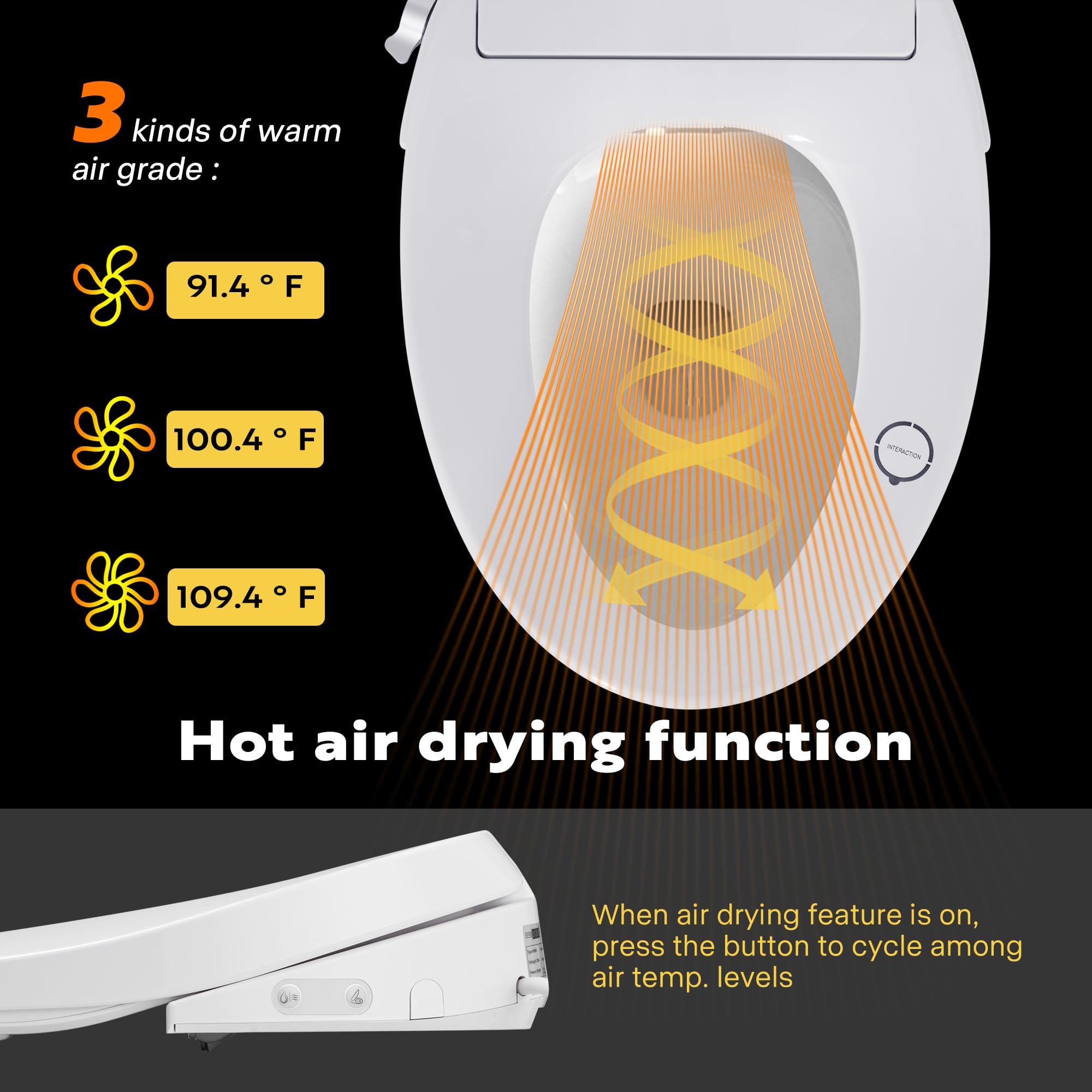 VIVOHOME warm air dryer finishing the routine softly