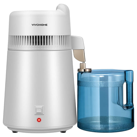 VIVOHOME water distiller top view showing compact countertop footprint for home use