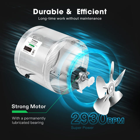 VIVOSUN 100 CFM air movement supports refreshed basements or bathrooms.