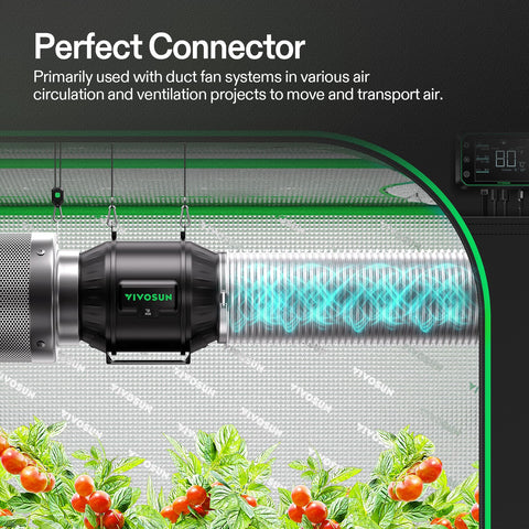 VIVOSUN aluminum ducting close-up shows durable multi-layer construction