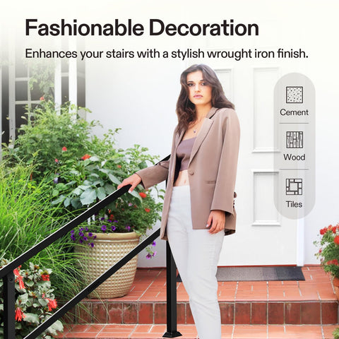 VIVOSUN adjustable-height handrail fits varied step heights.