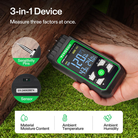 VIVOSUN ambient temp and humidity sensor display with backlit readings