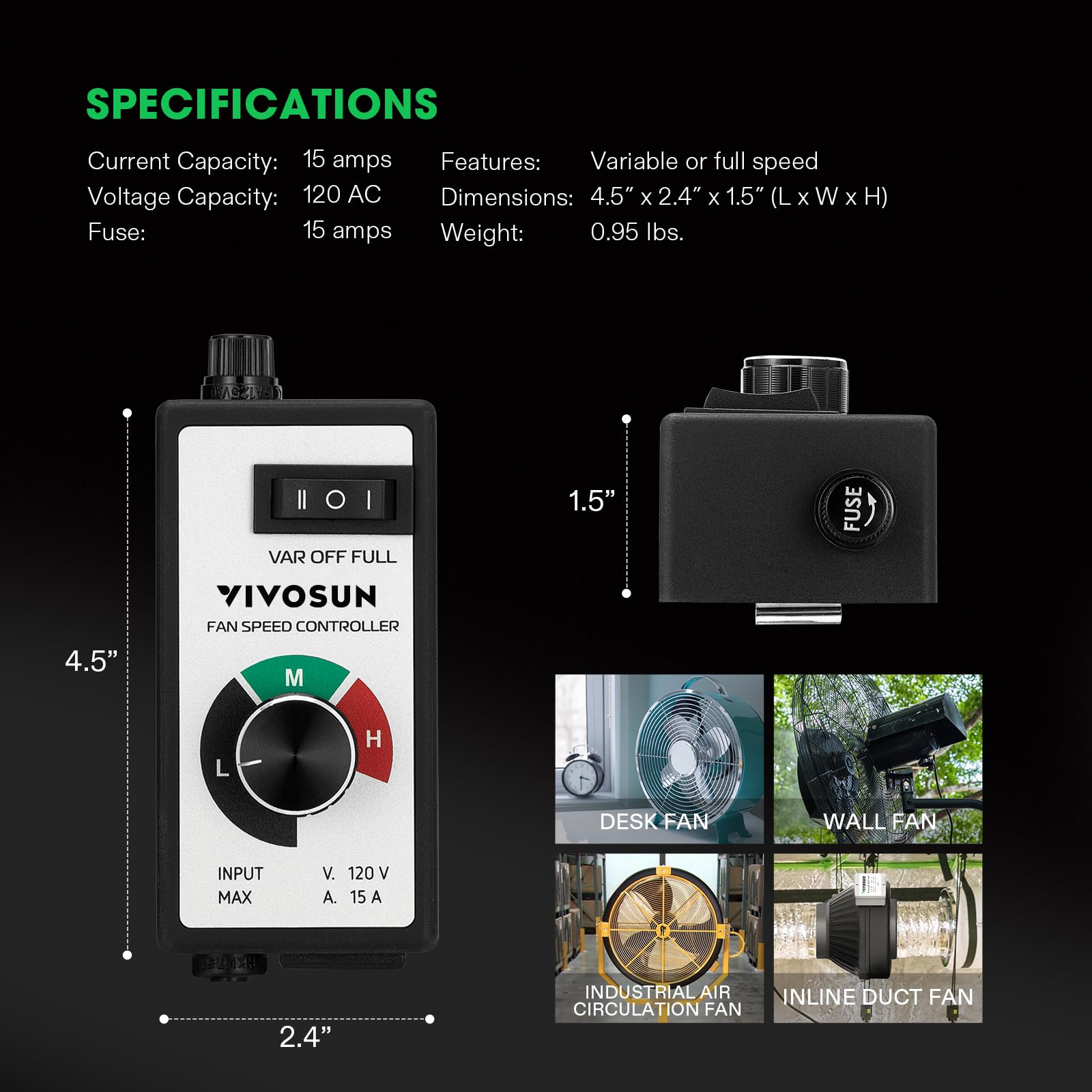 VIVOSUN compact durable design for simple installation.