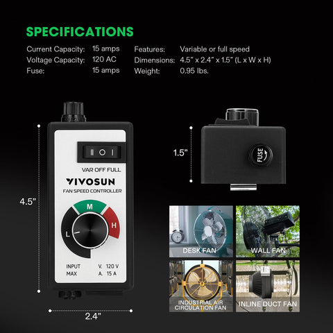 VIVOSUN compact durable design for simple installation.