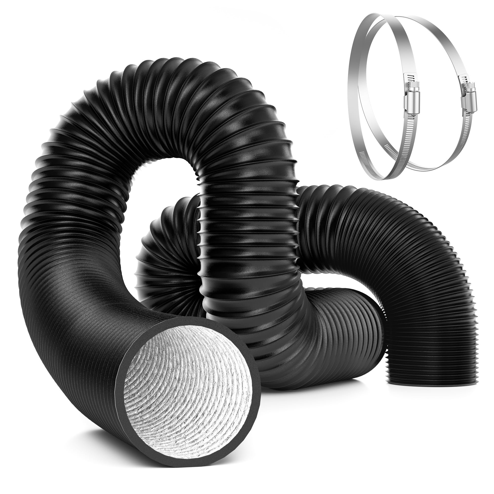 VIVOSUN 8-inch dryer vent hose ready for secure HVAC connections and airflow.
