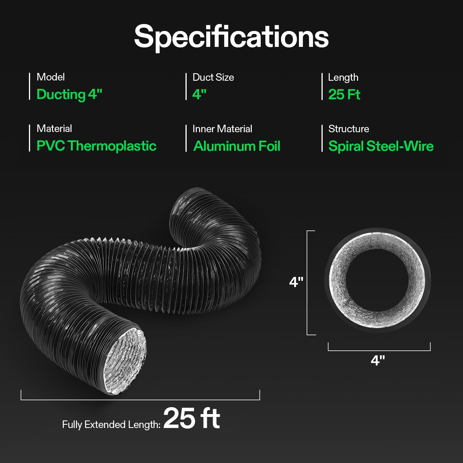 Grow tent ventilation with VIVOSUN duct system for airflow management.