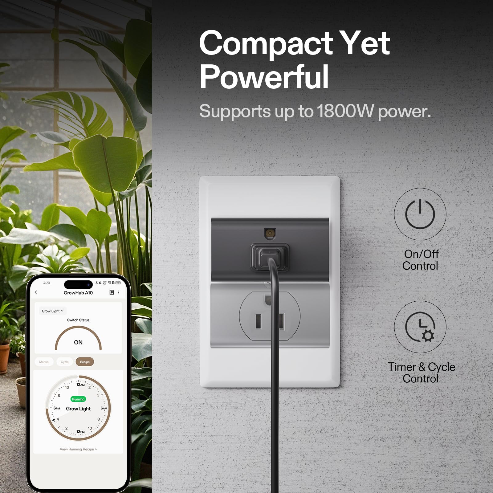 VIVOSUN GrowHub A10 fire-resistant housing emphasizes safety.