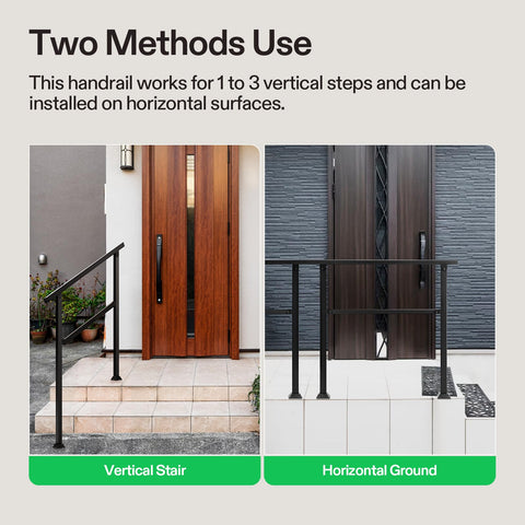 Secure grip on wet or icy steps with VIVOSUN outdoor handrail