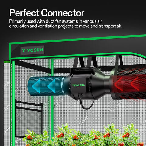 VIVOSUN heavy-duty clamps included for secure air-tight sealing.