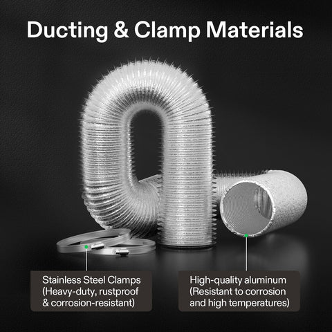 VIVOSUN multi layer foil duct resists leaks and flames