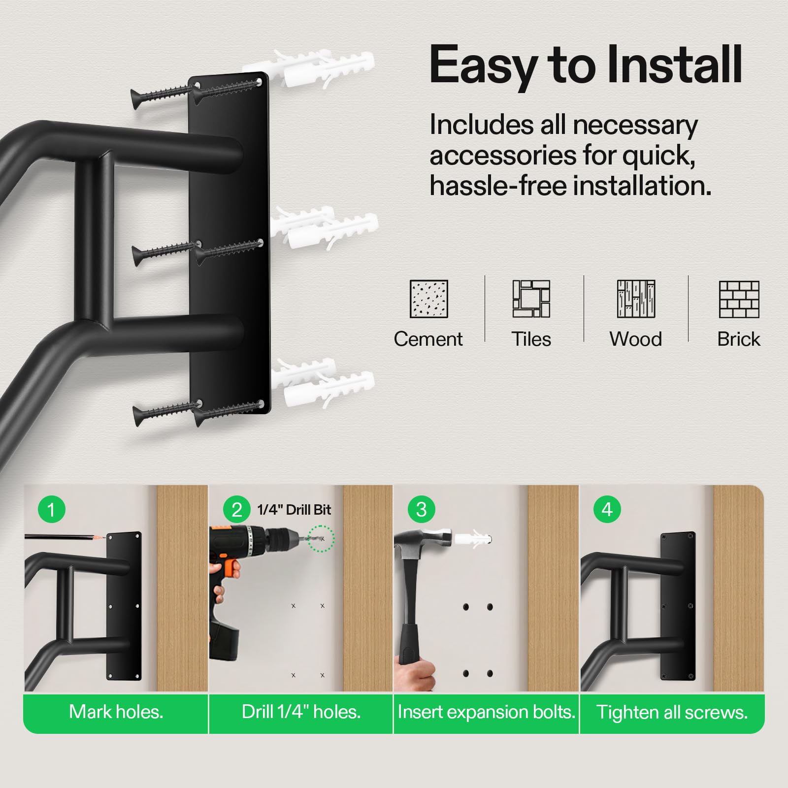 VIVOSUN downward tilt view demonstrates 60-degree angle fit for varied stairs