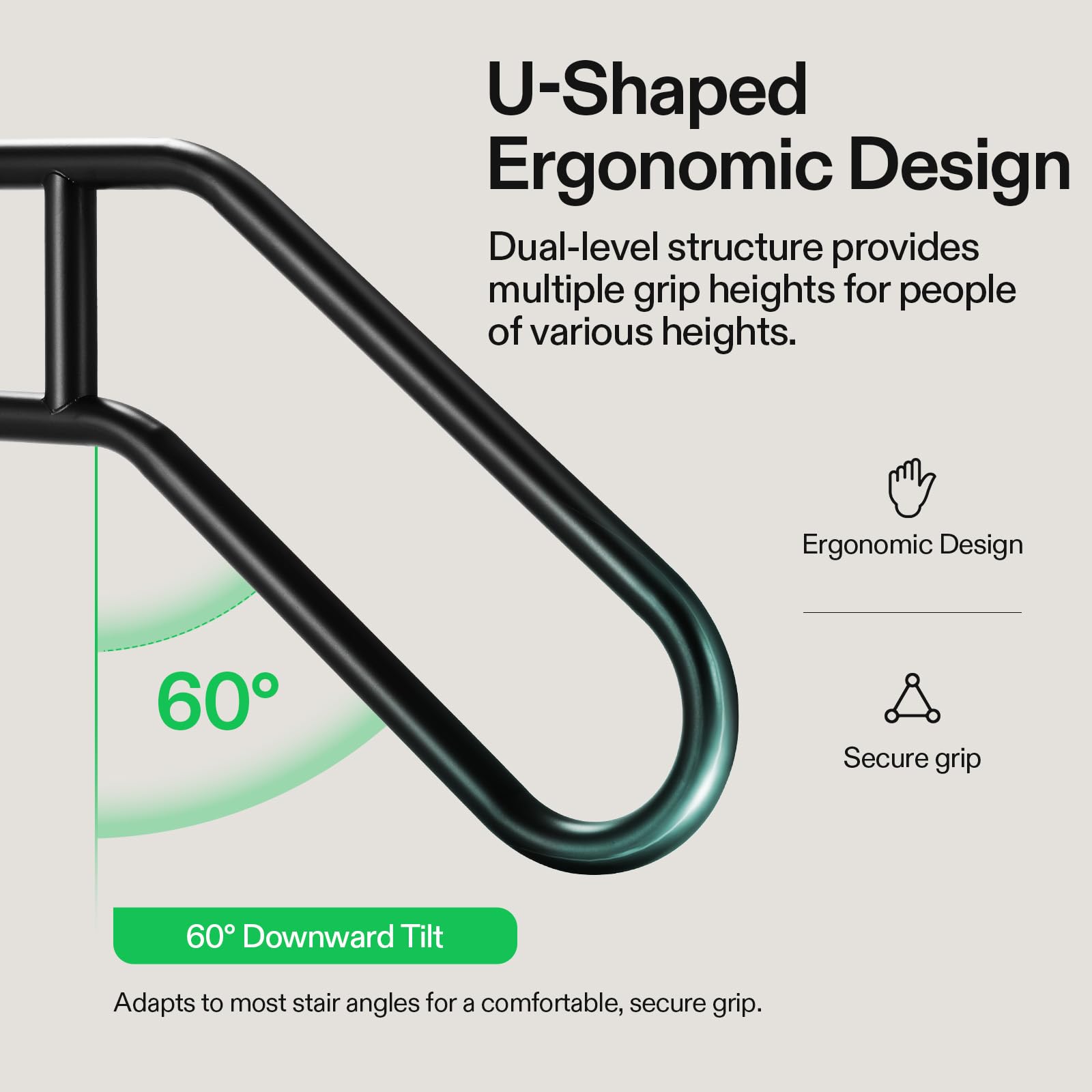VIVOSUN ergonomic grip detail showcases dual-level hand positions for diverse users