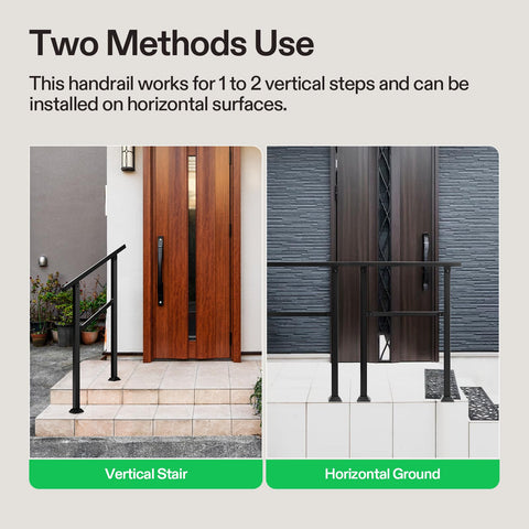 VIVOSUN outdoor handrail wrought iron detail highlights quality crafting.