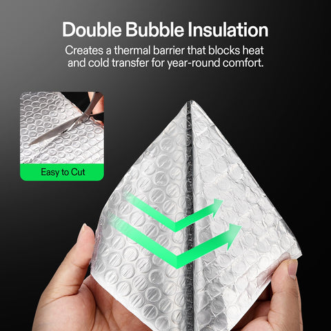 VIVOSUN pipe insulation closeup showing dual bubbles for better insulation.