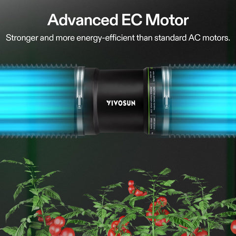 VIVOSUN quiet exhaust operation demonstrates low-noise 32dB(A) level