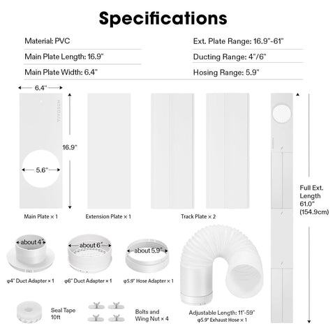 VIVOSUN bolts and wing nuts for quick sturdy assembly.