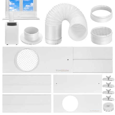 VIVOSUN window duct kit main plate for secure sliding window seal.