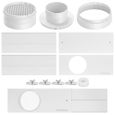 VIVOSUN window vent kit showing durable PVC construction for long lasting use
