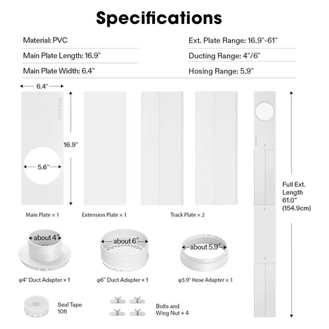 Broad compatibility of the VIVOSUN vent kit with HVAC, dryers, and inline fans