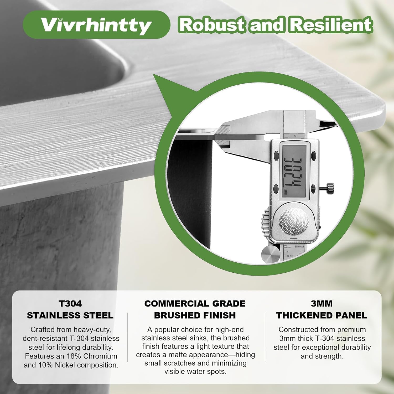 Vivrhintty integrated workstation supports prep and rinsing for efficient kitchen tasks.