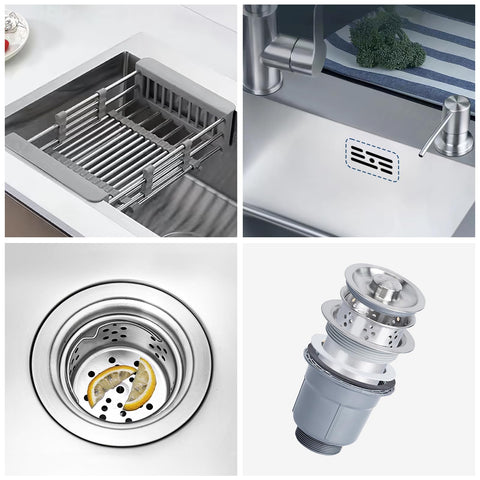 PVC+PP drain kit included for straightforward plumbing connections