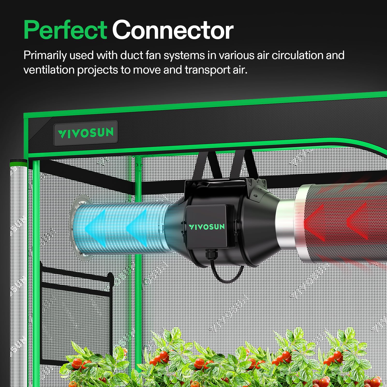 VIVOSUN 25-foot flexible ducting length for easy routing
