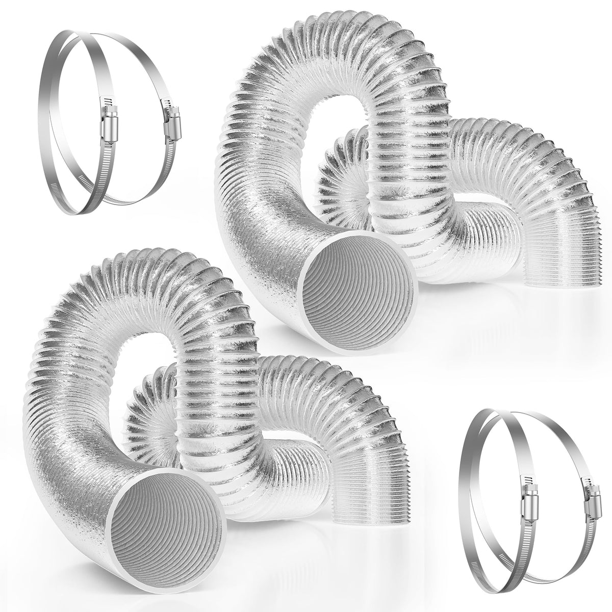 VIVOSUN 6-inch aluminum ducting for flexible HVAC airflow