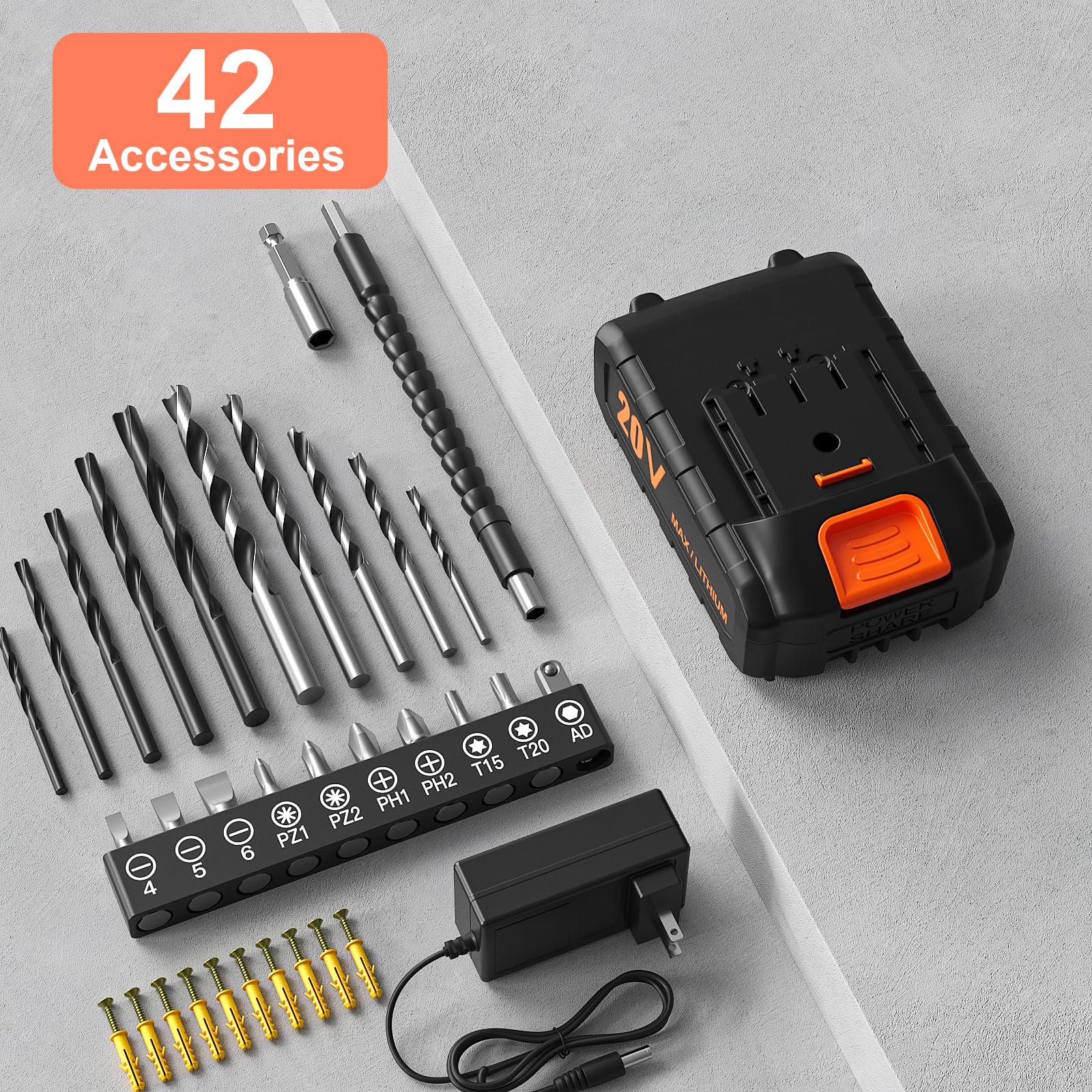 VIWKO 42-pcs accessories included for versatile DIY tasks.