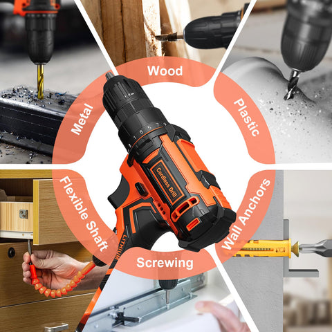 VIWKO 60min rapid charging keeps your drill ready to work.