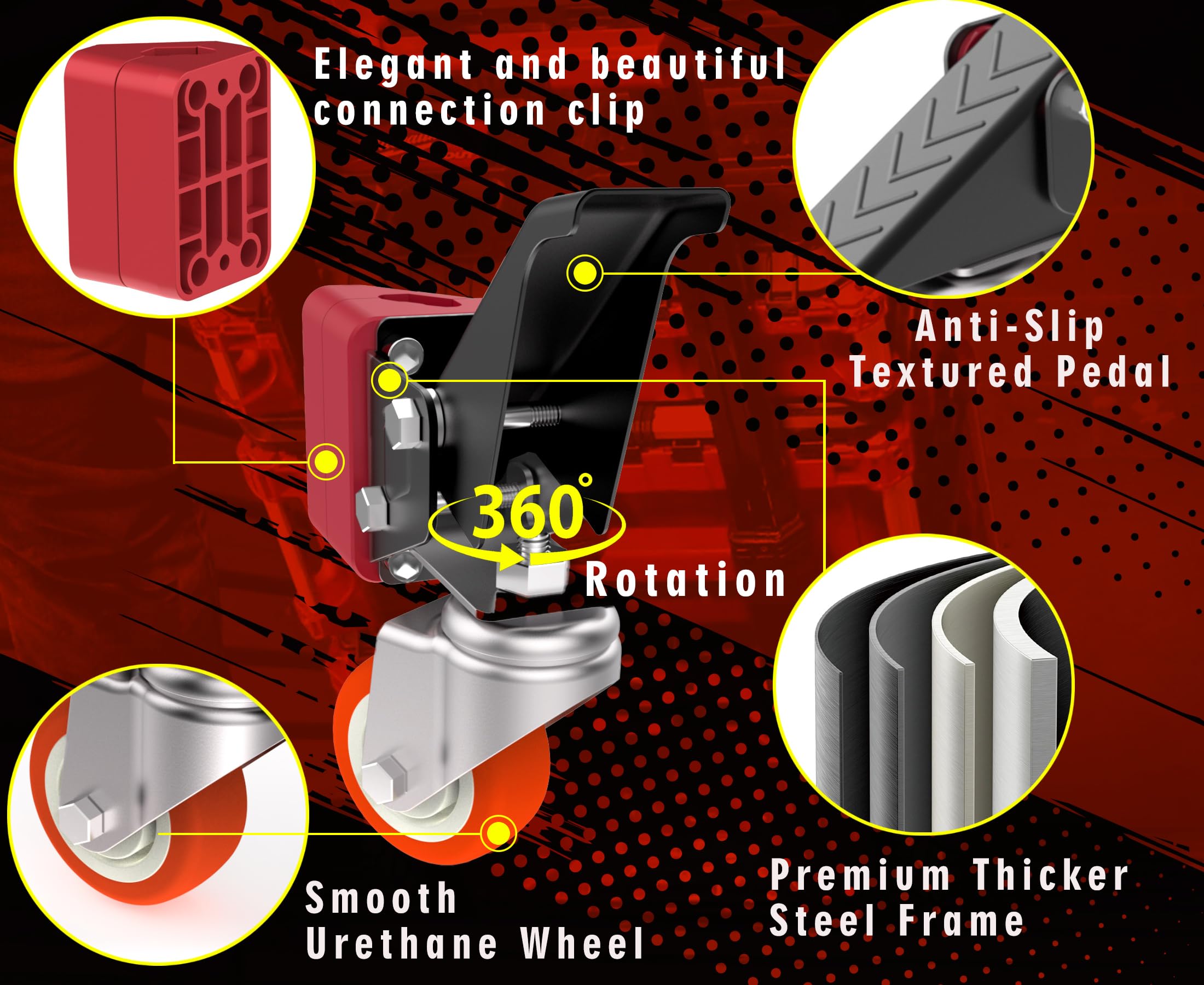 VIWOOP front-wheels-on-packout improves maneuverability in tight spaces.