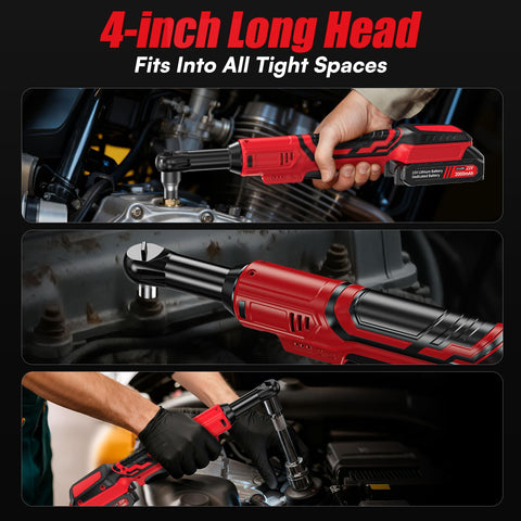 Vkdemer 3/8 cordless ratchet at 400 RPM for controlled tightening