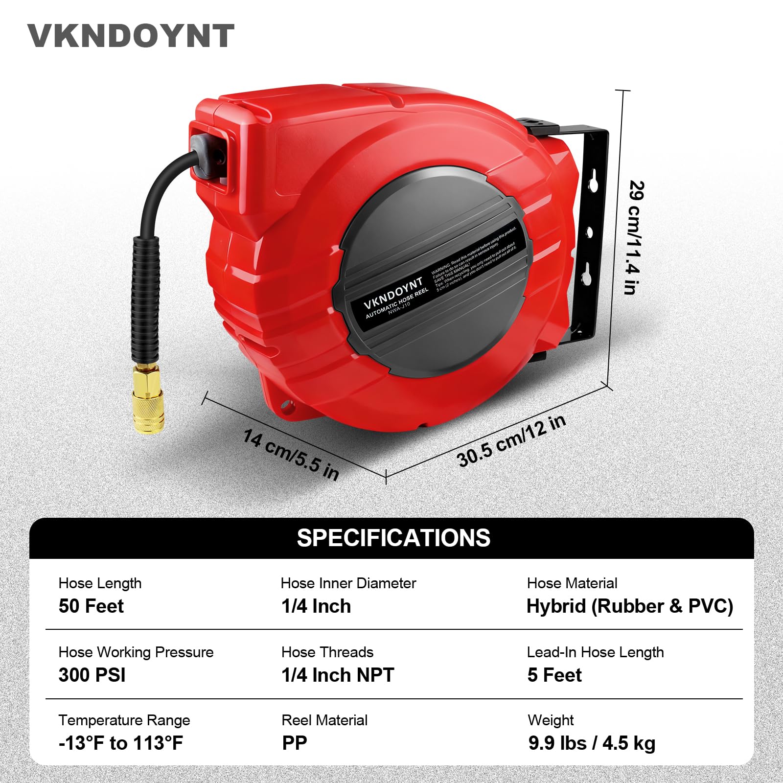 Vkndoynt auto rewind mechanism reduces tangles and downtime.