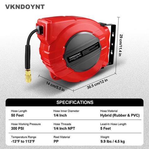 Vkndoynt auto rewind mechanism reduces tangles and downtime.