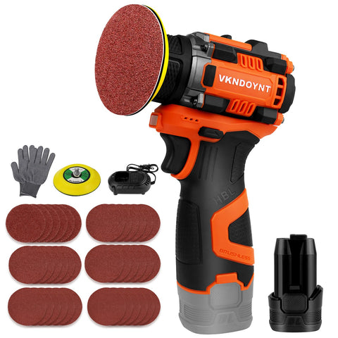 Vkndoynt Brushless Small Sander with 36 papers for fast material removal and prep.