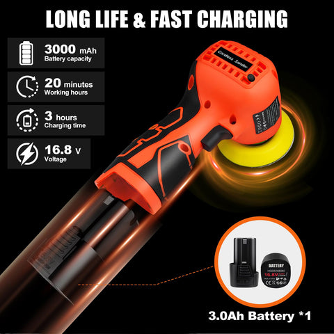Vkndoynt cordless sander in car polishing mode for quick shine