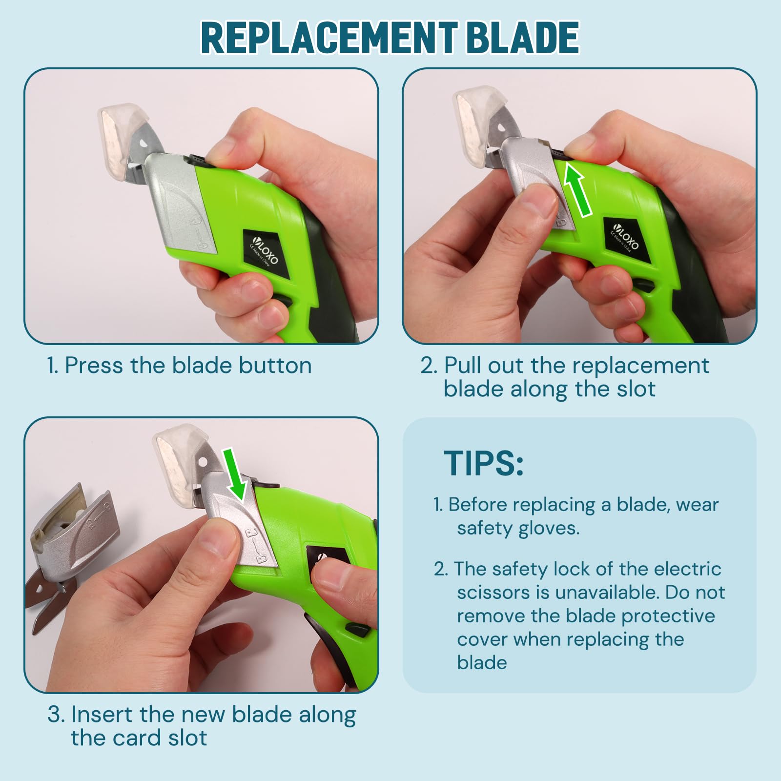 VLOXO scissors cutting plastic sheets neatly
