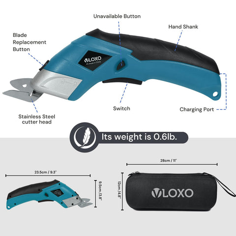 VLOXO storage box and charger for easy setup.
