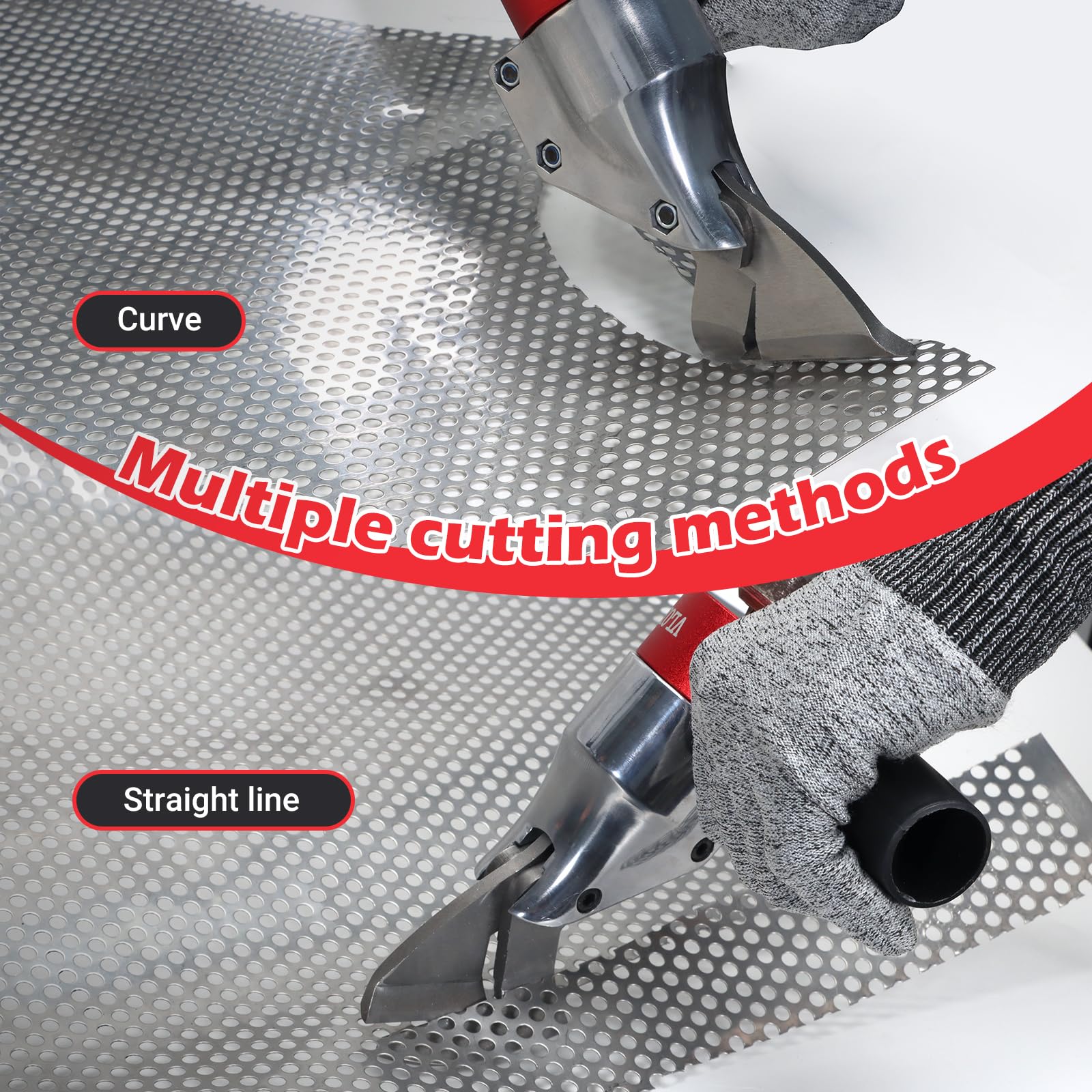 VLOXO dual-purpose cutter head enables straight and curved cuts.