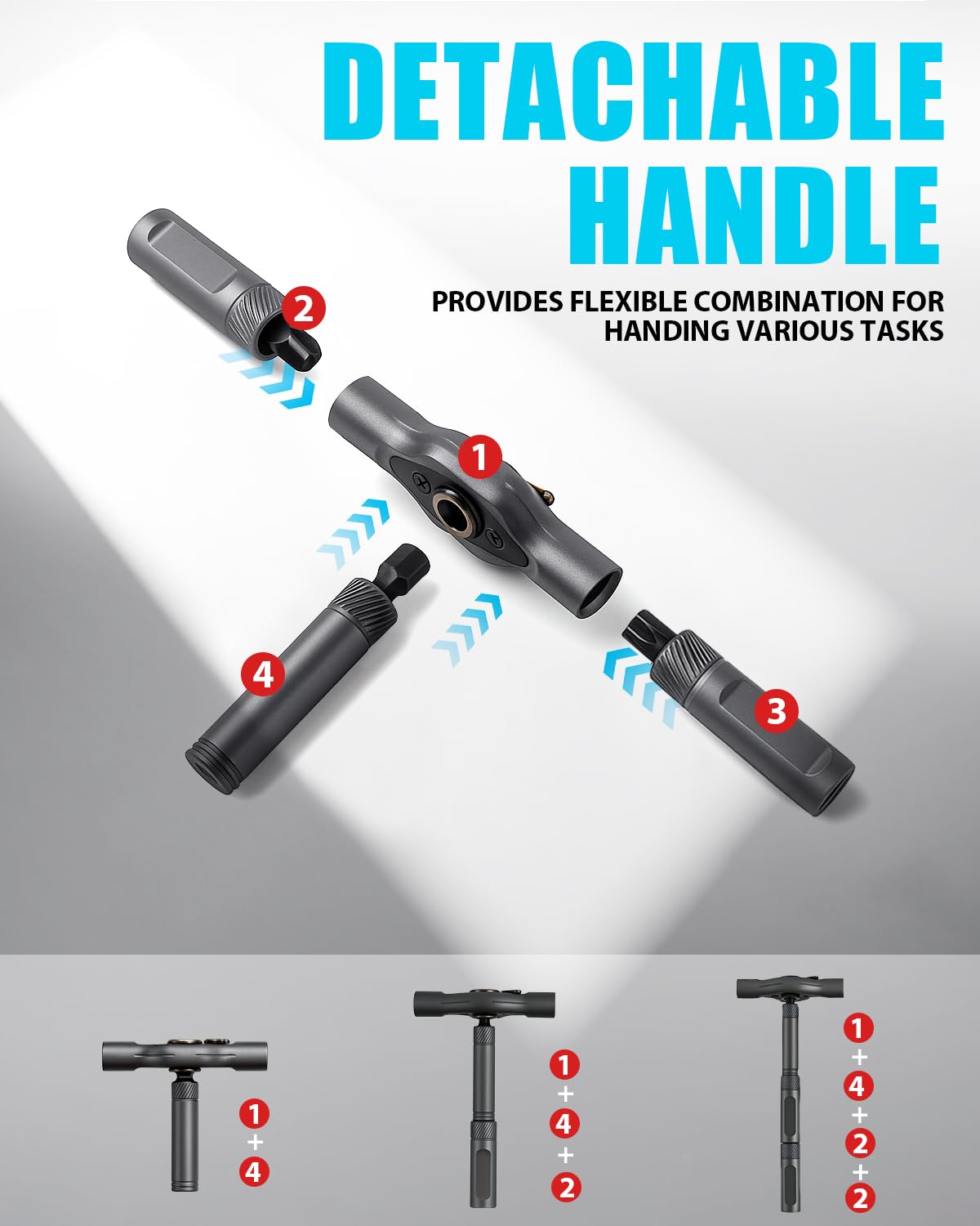VMAN magnetic bit holder keeps bits secure during fastener changes.