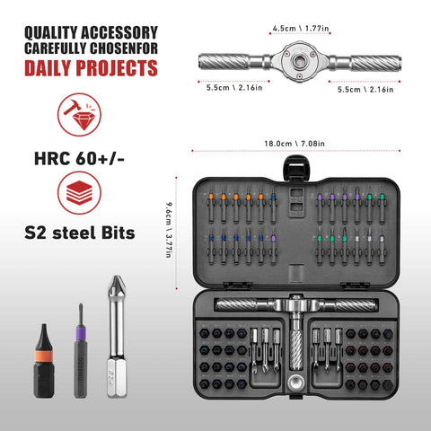 VMAN ratchet screwdriver set short-shank bits enable fast fixes in tight spaces.