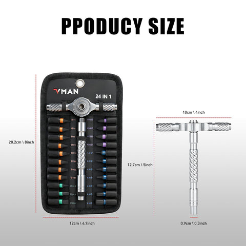 VMAN extended T-handle provides a comfortable grip for extended use.