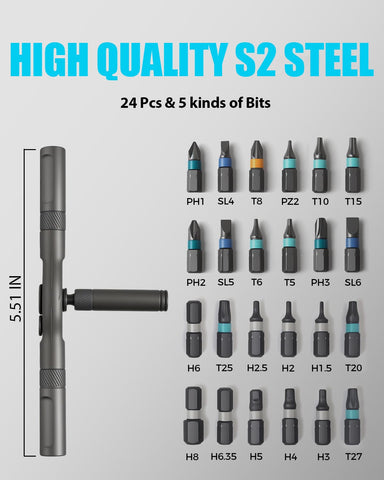 VMAN durable S2 steel bits resist wear for long-term projects.