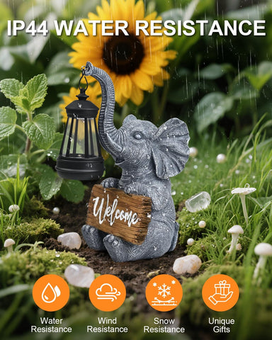 VMANYFIRE balcony-friendly elephant ornament elevates yard décor.