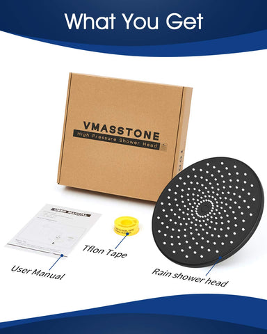 VMASSTONE 360-degree swivel allows flexible shower directions