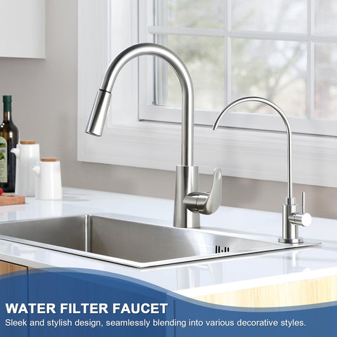 VMASSTONE faucet ideal for bar, kitchen, or RV setups with filtered water.